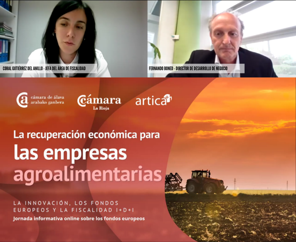 articai | News artica+i participated in a webinar on the European funds for the agri-food sector