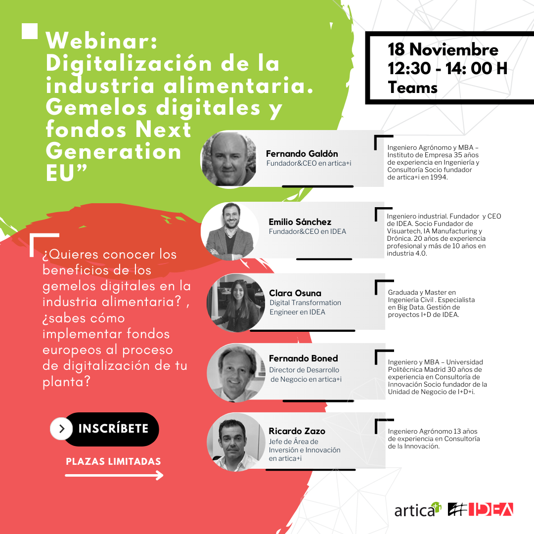 articai | Webinar: Digitalización de la industria alimentaria y Fondos Next Generation EU