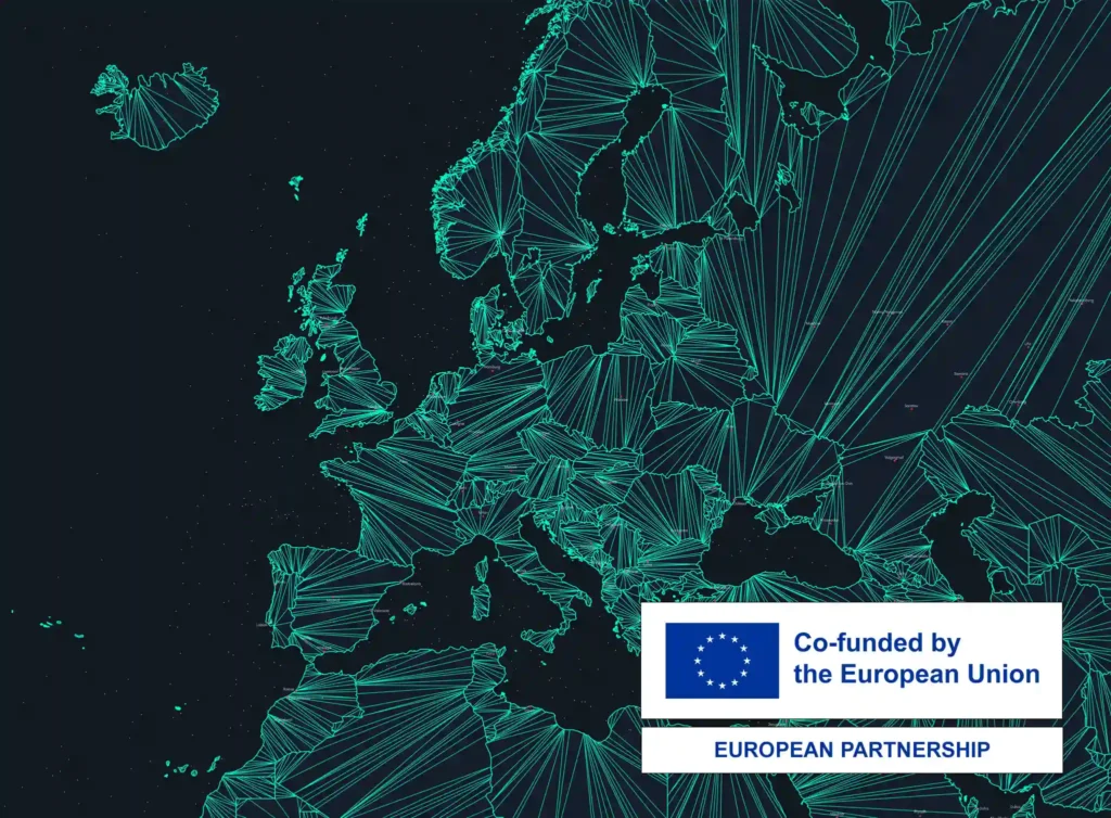 articai | News artica+i. Blog i magazine. Imagen principal para el post Programa Eurostar para pymes: innovación sin fronteras” mostrando un mapa de la U. E. (Unión Europea) con el logotipo de los fondos de financiación